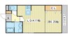 MISTRAL姫路南 1LDKの間取り