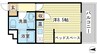 プライム英賀保 1Rの間取り