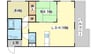 ルークレジデンス姫路Ⅱ 2LDKの間取り