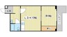 メゾン中村 1LDKの間取り
