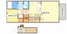 ピース北河原　B棟 1LDKの間取り