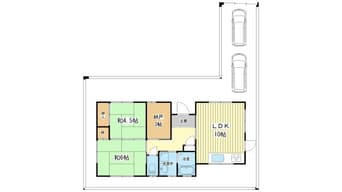 間取図 中島平屋戸建