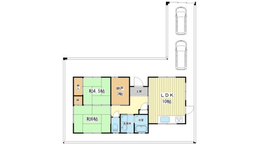 間取図 中島平屋戸建