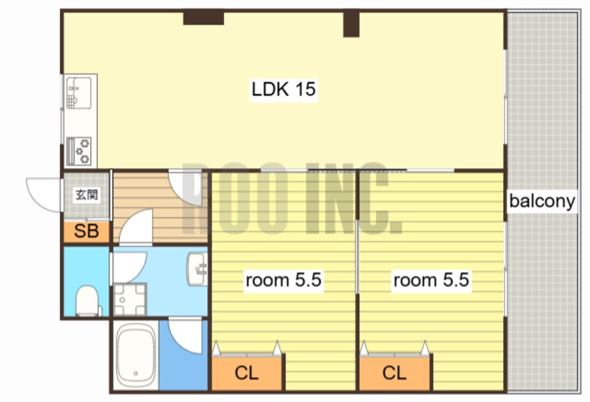 間取図 ハッピーコート三宅