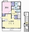 アウローラ玉手Ⅱ　Ａ 1LDKの間取り