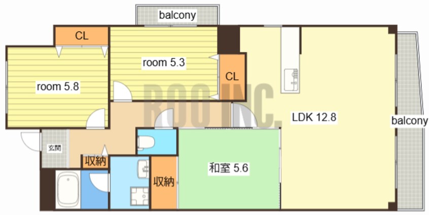 間取図 コーポ青山Ⅲ