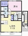 ソレアードⅡ 1LDKの間取り