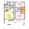 ラ・ヴィーダーⅢ 2LDKの間取り