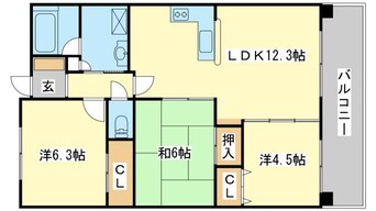 間取図 プレステージ姫路ラフィーネ