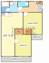 メゾン八代 2LDKの間取り