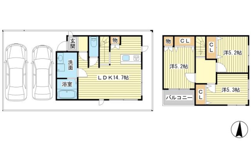 間取図 plant Villege上野田