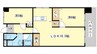 東山ハイツ 2LDKの間取り