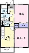 サンフレッチェＣ 2DKの間取り