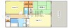 ハイツASAHI 2DKの間取り