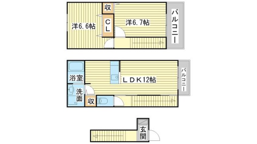 間取図 ソレイユ白浜北Ⅰ