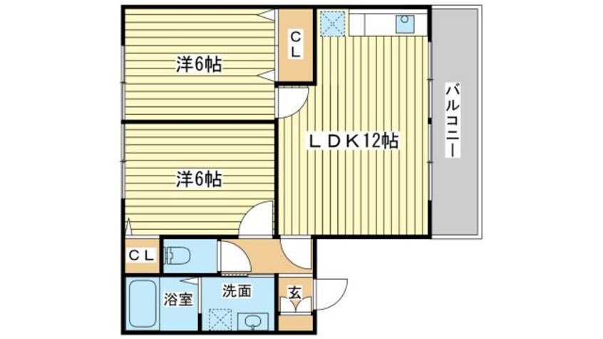 間取図 Ｌｕｃｅ　Ｄｅｌ　Ｓｏｌｅ