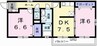 エクラタンＣ 2DKの間取り