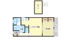 ハイツASAHI 1LDKの間取り