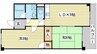 ブリージェ姫路 2LDKの間取り