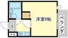 グリーンハイツ手柄 1Kの間取り