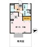 アバンセ グリーン 1Rの間取り