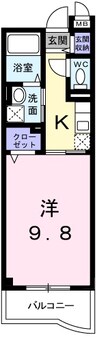 アグネス 1Kの間取り