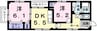 メゾンドエトワール 2DKの間取り