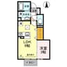 プラムコート 1LDKの間取り