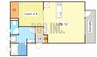 MISTRAL西延末Ⅰ 1LDKの間取り