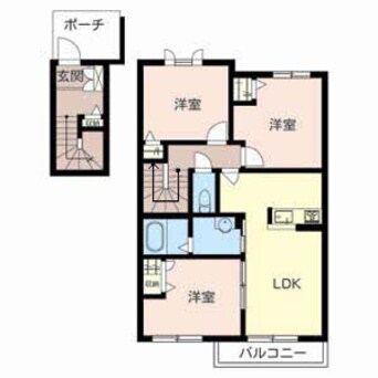 間取図 シャーメゾン城之内
