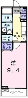 サン　クレメントＣ 1Kの間取り