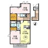 エスポワールひかりが丘　B 2LDKの間取り