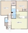 シャーメゾン田井 2LDKの間取り