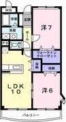 フラッツ・アイⅡ 2LDKの間取り