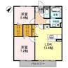 ダンディライオン 2LDKの間取り