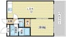 ドミール姫路 1LDKの間取り