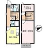 リースランド北条宮の町　Ｂ 1DKの間取り