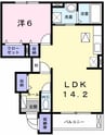 ラ・ブリーズ　ハルⅡ 1LDKの間取り