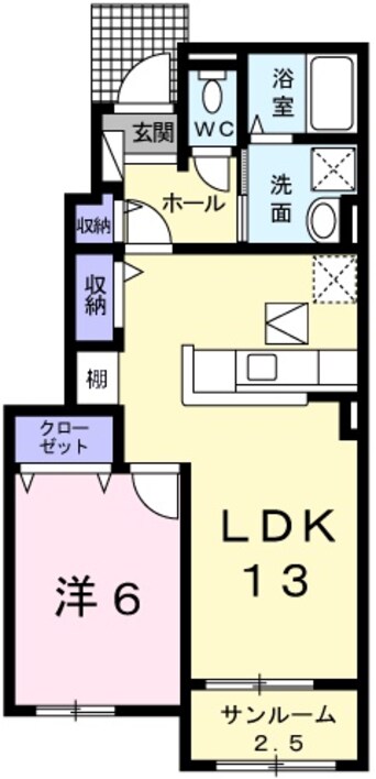 間取図 ソレイユＡ