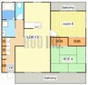 東塚ハイツ 2LDKの間取り