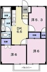 エクセル北門 3DKの間取り