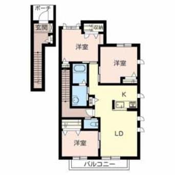 間取図 シャトー・デ・バレ福崎