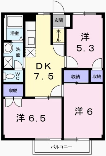 間取図 パレスイナバ