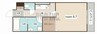 Tre　Court東姫路 1Kの間取り