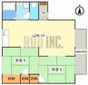 セジュール東川 C棟 2LDKの間取り