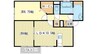 オークヒルズE棟 2LDKの間取り