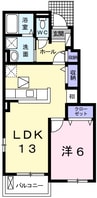 グランテール汐見台Ⅱ 1LDKの間取り