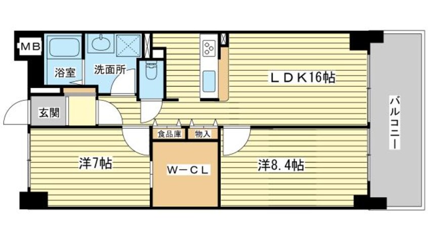 間取図 キャッスルコート飾磨弐番館