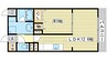 グランシャトー新在家 1LDKの間取り