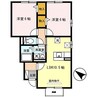 ハイツ　ラポルテ　Ａ棟 2LDKの間取り